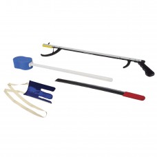 Fab Life Hip Kit #2: 26' reacher, sock and stocking aid, 24' metal shoe horn, contoured sponge