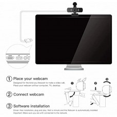 Great Choice Products Computer Camera With Microphone, 1080P Webcam With Webcam Cover Compatible With Mac Os Windows Laptop Pc Desktop,Hd Webcam Fo…