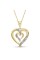 Accent White Diamond 14K Gold Over Silver Heart Pendant