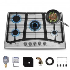 thinkstar Propane Gas Cooktop 30' Inch, 5 Burner Built-In Stainless Steel Gas Stove Top, Lpg/Ng Dual Fuel Auto Ignition Gas Hob, Includ…