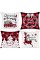 Lanpn Christmas Throw Pillow Covers 20x20 Set of 4, Decorative Holiday Farmhouse Merry Xmas 20 x 20 Buffalo Check Plaid Cushion