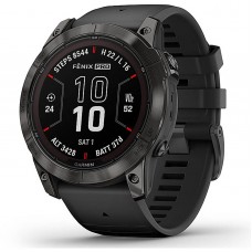 Garmin 010-02778-10 - fenix 7X Pro Sapphire Solar GPS Smartwatch 51 mm Fiber-reinforced polymer - Carbon Gray DLC Titanium