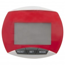 Generic Simple Step Counter Walking Exercise Pedometer with Clip in Red