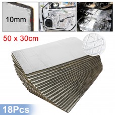 Unique Bargains 18pcs 10mm 394mil 29.06sqft Car Sound Deadener Insulation Mat Alumina Fiber