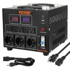 VEVOR Voltage Converter Transformer, 5000W, Heavy Duty Step Up/Down Transformer, Convert from 110 Volt to 220 Volt and fro…