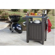 Keter Unity BBQ Entertainment Storage Table/Prep Station