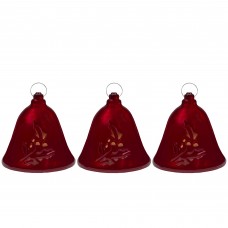 Northlight Musical Lighted Red Bells Christmas Decorations - 6.5' - Red - Set of 3