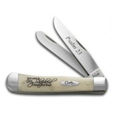 Case Knives Case XX Knives Psalm 23 Natural Bone Trapper Stainless Pocket Knife 08795