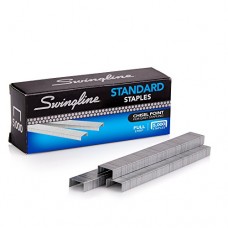 Swingline Staples, Standard, 1/4 inches Length, 210/Strip, 5000/Box, 1 Box (35108)