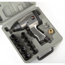 Socket Wrenches 1/2' air impact wrench kit w/sockets sae w/case automotive compressor tools