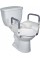 Drive Medical Elevated Raised Toilet Seat with Removable Padded Arms, Standard Seat