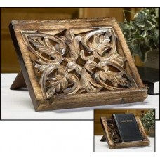 Christian Brands Ornate Wood Carved Bible / Missal Stand