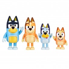 Bluey Family Figure 4Pack Bingo Bandit Chilli New Expressions