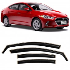 Voron glass in-channel Extra Durable Rain guards for Hyundai Elantra 2017-2020 Sedan, Window Deflectors, Vent Window Visors, 4 P