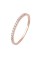 Bonjour Jewelers 18K Rose Gold Created Diamond Thin Eternity Band Plated Size 7