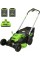 Greenworks 60V 25” Cordless (Self-Propelled) Lawn Mower (LED Lights + Aluminum Handles), 2 x 4.0Ah Batteries and Dual Port Rapid