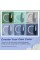 AZUREBEAUTY Dip Powder Nail Set Blue Sage Green Grey Shades, All Seasons 6 Colors Dipping Powder Starter Kit French Nail Art Man