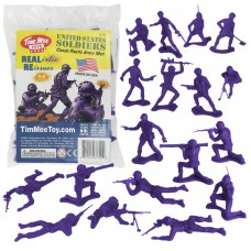 Tim Mee Toy TimMee Plastic Army Men - Purple 48pc Toy Soldier Figures - Made in USA