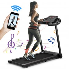 Gymax 2.25HP Electric Folding Treadmill W/HD LED Display APP Control Speaker