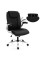 Costway PU Leather Office Chair Height Adjustable Executive Chair with Adjustable Headrest Brown/Black