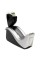 Scotch MMMC60ST Value Desktop Tape Dispenser, Attached 1' Core, Black/Silver