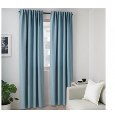 IKEA VILBORG Room darkening curtains, 1 pair, blue-gray, 57x98 ' 605.151.43