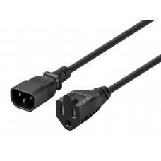 Monoprice Desktop Computer Power Cord - 3ft - Black, IEC 60320 C14 to NEMA 5-15R