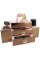 Vandue OnDisplay Emma 2 Drawer Tiered Mirrored Glass Makeup/Jewelry Organizer (Rose Gold)