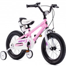 royalbaby freestyle 2 handle brakes kids bike girls 16 inch childrens bicycle bmx with training wheels age 4-7 years, pink