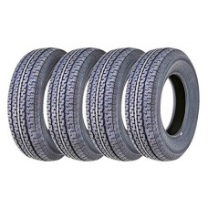 Grand Ride Set 4 FREE COUNTRY Premium Trailer Tires ST205/75R15 8PR Load Range D w/Featured Side Scuff Guard 11131