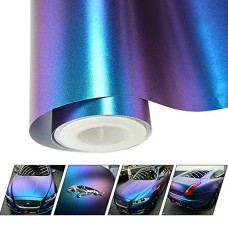 VINYL FROG Chameleon Vinyl Wrap Matte Metallic Vehicle Film Purple to Blue Stretchable Air Release DIY Decals 12'x60'