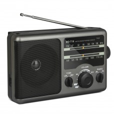 Gracioso Portable AM FM Radio Transistor Radio Operated by 4 D-Cell Batteries or AC Power with Excellent Reception, Large Speaker, 3.5 mm