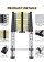 PEAYLI Telescoping Extension Ladder 20.3 FT , Aluminum Alloy Folding Telescopic Ladder with Locking Mechanism, Multi-Purpose Collapsib