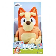 bluey - 12' talking bingo plush - interactive - sing along with bingo, 9 different phrases, multicolor, 17137