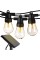 Brightech Ambience Pro - Waterproof, Solar Powered Outdoor String Lights - 27 Ft Vintage Edison Bulbs Create Bistro Ambience On