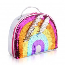 eoncore insulated lunch bag bento box reversible sequin lunch bags rainbow lunch tote bag makeup bag snack bags for girls wom