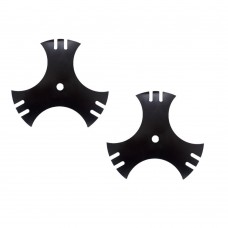 PROVEN PART SET OF 2 EDGER BLADES THREE SIDED STAR 9 INCH 5/8' CENTER HOLE REPLACES 40-009 781-0748 781-0748-0637