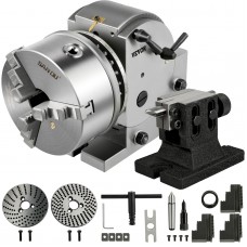 VEVOR Indexing Dividing Head BS-1 6' 3 Jaw Chuck & Tailstock for CNC Milling Machine