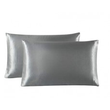 Love's cabin Silk Satin Pillowcase for Hair and Skin (Dark Gray, 20x30 inches) Slip Pillow Cases Queen Size Set of 2 - Satin