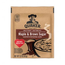 QUAKER OATS COMPANY 40102 Quaker® Instant Oatmeal, Maple and Brown Sugar, 1.51 oz Packet, 40/Carton 40102