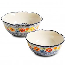 Gibson Home Luxembourg 2 Piece Stoneware Bowl Set