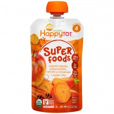 Happy Tot Fruit & Veggie Blend, Organic, Sweet Potato, Apple, Carrot & Cinnamon, 4.22 oz (120 g)