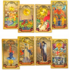 Kiino Tarot Cards 78 Luxury Gold Foil Tarot Deck With Guide Book Tarot Pvc Durable Waterproof Wrinkle Resistant Tarot Cards For