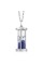 Gem Stone King Sterling Silver Hourglass Pendant Necklace with 0.75 Ct Diffused Blue Sapphire Dust 18' Chain