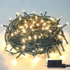 YIQU Upgraded 82FT 200 LED Christmas String Lights Outdoor/Indoor, Extendable Green Wire, Super Bright with 8 Modes, Waterproof Fair