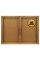 Quartet Enclosed Bulletin Board, Natural Cork/Fiberboard, 48 X 36, Oak Frame