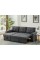 Contemporary Home Living 86' Linen Reversible Sleeper Sectional Sofa - Gray