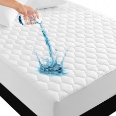 UNILIBRA King Size Mattress Cover Waterproof Quilted Fitted Mattress Pad Protector with Deep Pocket Up to 18 Inches Breathable