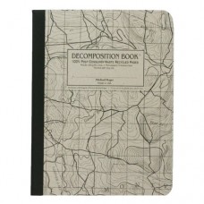 Michael Roger Topographical Map Decomposition Book, Grey Cover with Black Printing, 7.5 x 9.75 Inches, Grid Pages