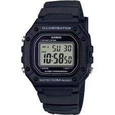 Casio Men's W-218H-1AVCF Classic Digital Display Quartz Black Watch